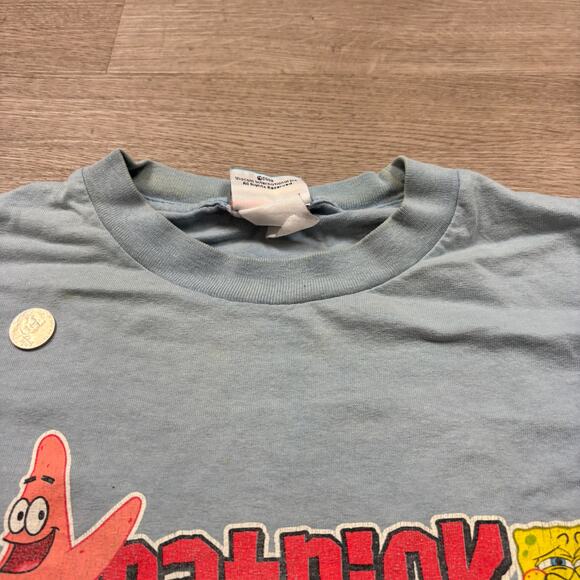 Vintage 2002 Spongebob Squarepants Patrick Promo T Shirt Men's Large - Picture 9 of 12